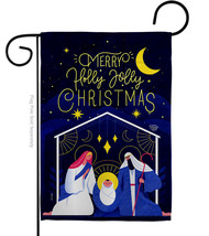 Merry Nativity Family Garden Flag 13 X18.5 Double-Sided House Banner - $19.97