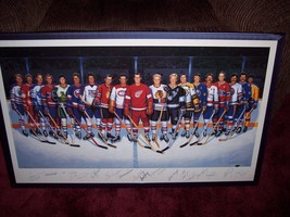 Lithograph 500 Goal SIGNED  Auto Maurice Richard Hull Howe  16 of 19 - $1,484.99