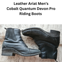 Ariat Mens Cobalt Quantum Devon Pro Riding Boots Zip Black 10 1/2 D USED image 2