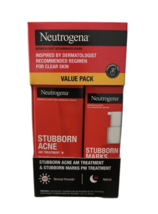 Neutrogena Stubborn Acne Value Pack Am &amp; Pm Stubborn Mark Treatment Exp.... - $15.47