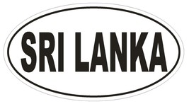 Sri lanka Oval Bumper Sticker or Helmet Sticker D2263 Euro Oval Country Code - $1.39+