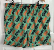 Lands' End Mens XL 40-42 Swim Trunks Shorts Pineapple Print NWOT - $16.96