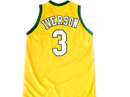 Allen Iverson #3 Bethel High School Basketball Jersey Yellow Any Size image 2