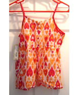 Girls Summer Spaghetti Strap Orange Pink Hearts Size 10-12 Arizona Jean ... - $16.99