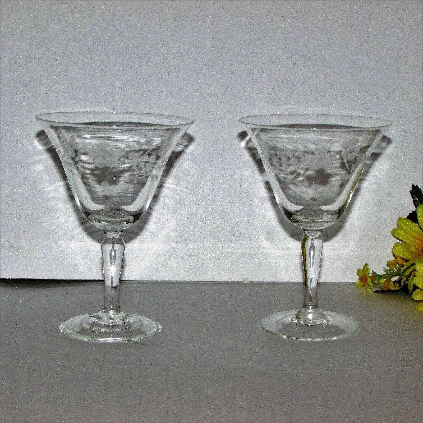 3 G. H. Mumm Stemmed Tulip Shaped Champagne Glasses 6 oz