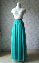 Emerald Green Long Tulle Skirt, Bridesmaid Long Tulle Skirt,Plus Size