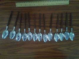 wood handle Ekco Eterna spoons - $28.49