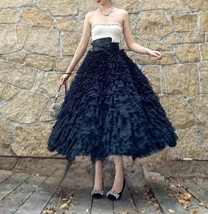 Black Tiered Skirt Outfit Ruffles Black Tiered Tulle Skirts Plus Size Maxi Tutu