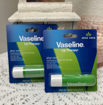 Vaseline Lip Therapy Aloe Vera Lip Balm 2 Packs 0.16 oz New - $7.99