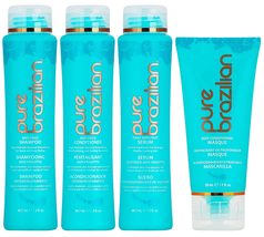 PURE BRAZILIAN - 4 Piece set: Shampoo, Conditioner, Serum, Masque