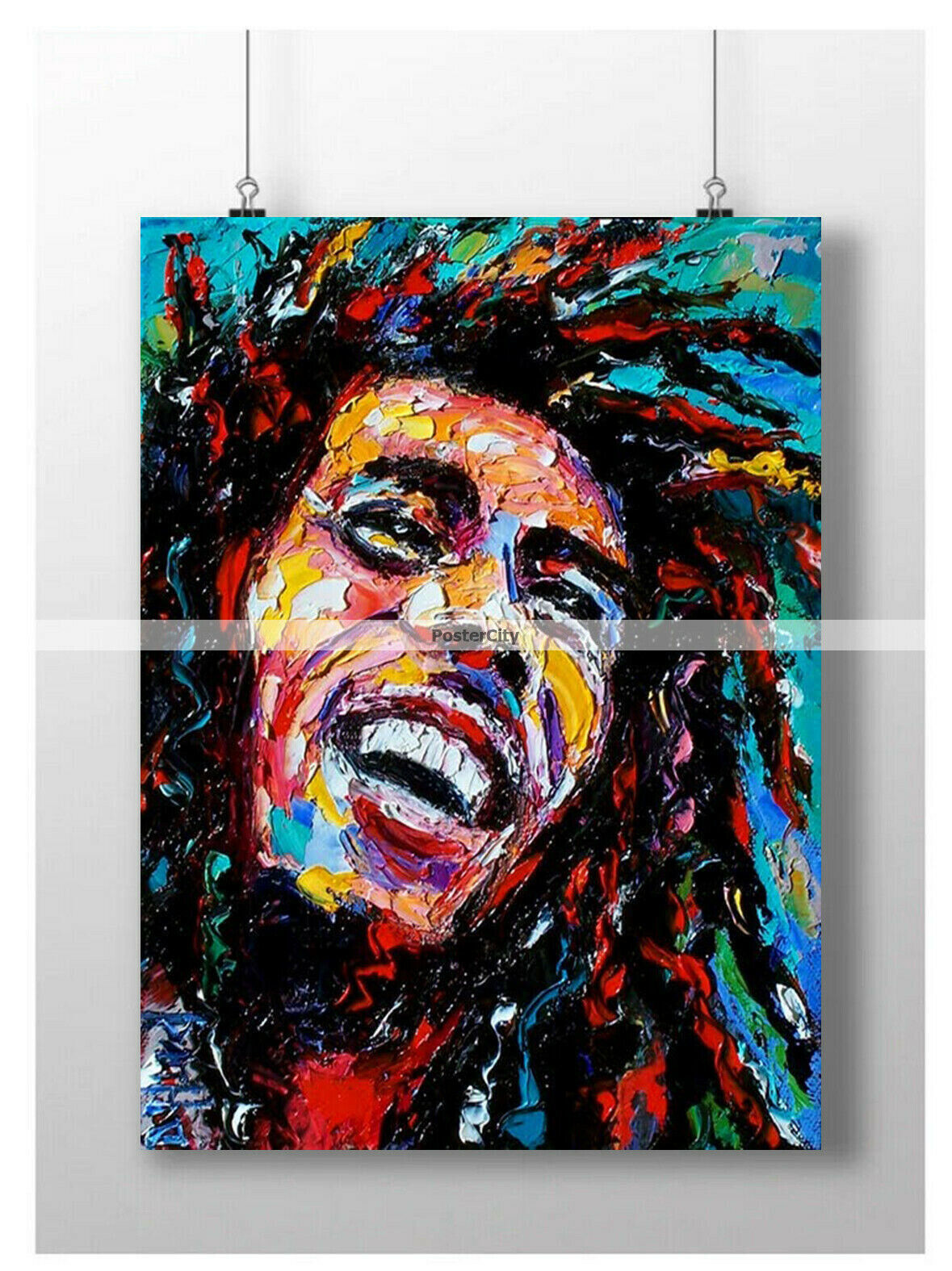 BOB MARLEY POSTER TRIPPY PAINTING STYLE WAL ART PRINT LEGEND SINGER A4 ...