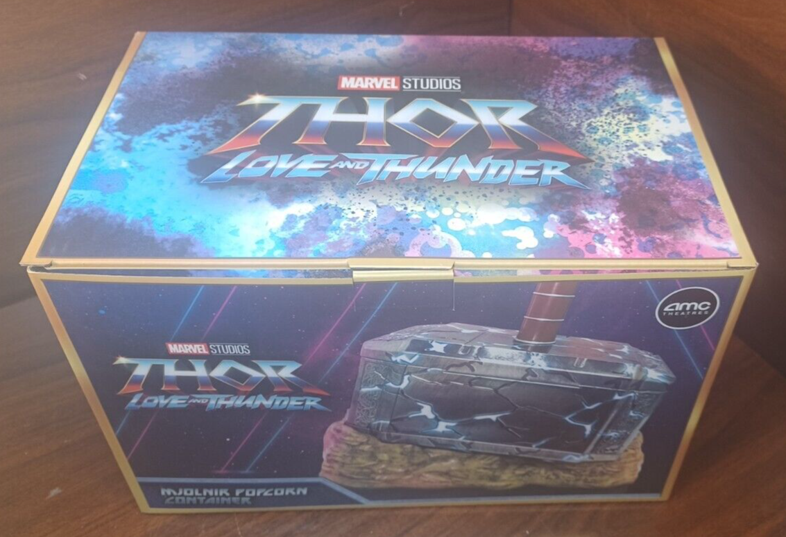 Thor Love And Thunder MJOLNIR AMC Theatres Popcorn BucketNEWFree Box