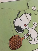 Vintage 1973 Playskool Peanuts Floor Puzzle "Tennis Anyone?" image 8