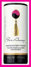 Womens Fragrance Shimmering FAR AWAY Body Powder Talc 1.4 oz NEW (Quantity of 2) - $39.93