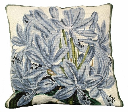Primary image for Agapanthus 18 x 18 Needlepoint Pillow