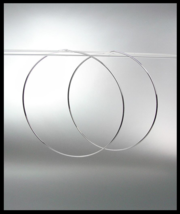 CHIC Lightweight Thin Silver Continuous INFINITY 3&quot; Diameter Hoop Earrings  - $15.99