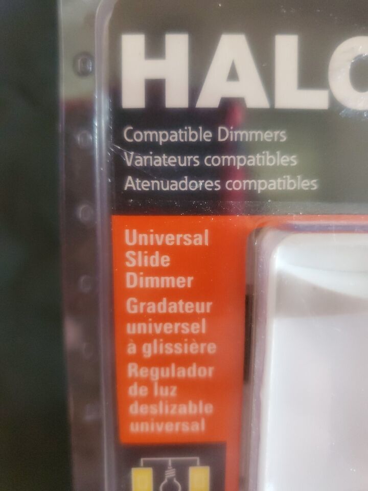 HALO LED Universal Slide Dimmer White Single Pole and ThreeWay SUL06P