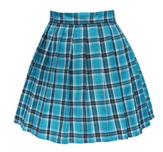 Women`s high waisted plaid short Sexy A line Skirts costumes (XL, Blue mixed ... - $19.79