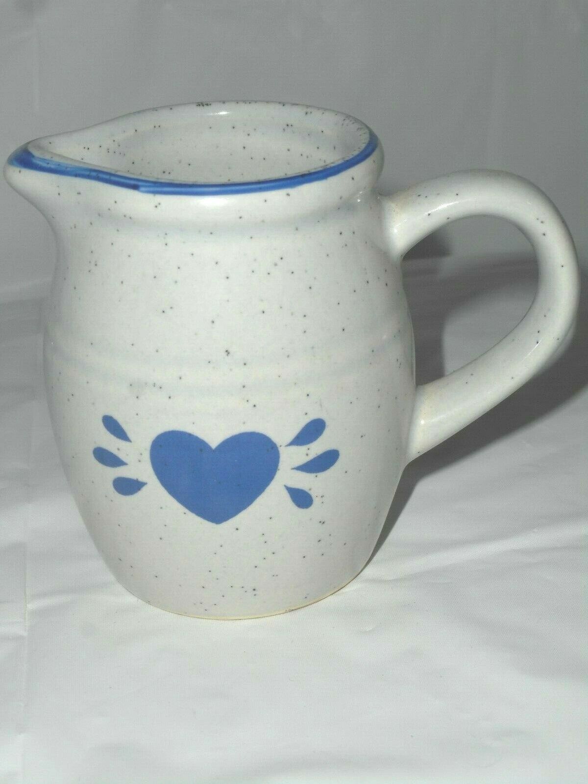 Creamer Stoneware Blue Heart Small Speckled and similar items