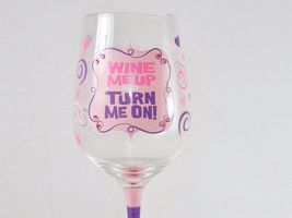 Novelty Wine Glass ~ Cute Love Quotes Hand and 50 similar items