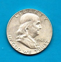 1963 D Ben Franklin Half Dollar  SILVER - $20.00
