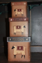 803027  Faith Family Friend Sheep s/3 paper mache&#39; - $23.95