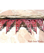 6 Cast Iron Wall Shelf Brackets Corbel VICTORIAN Braces RED bz - $69.98