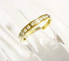 10K YELLOW GOLD DIAMOND ROUND INSET BAND RING, SIZE 7, 0.20(TCW), 1.8GR ... - $225.00