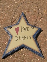     WD810 - Love Deeply Hanging Wood Star - $1.95