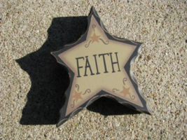  WD902 - Faith Wood Standing Star  - $2.95