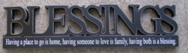  11146I- Blessings Tabletop Cutout Free Standing Wood - $15.95