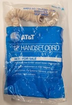 Vintage NOS AT&T 12' Handset Spring Cord Light Beige Trimline Modular H4DU 60 - $10.89