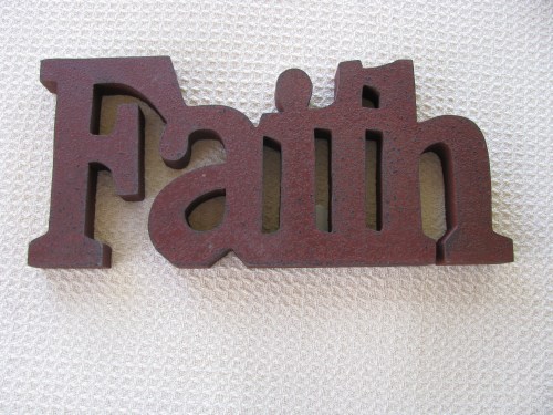  B6450- Faith Block Wood Free Standing  - $8.95