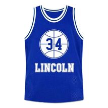 Shuttlesworth #34 Lincoln High School Ray Allen Basketball Jersey Blue Any Size image 4
