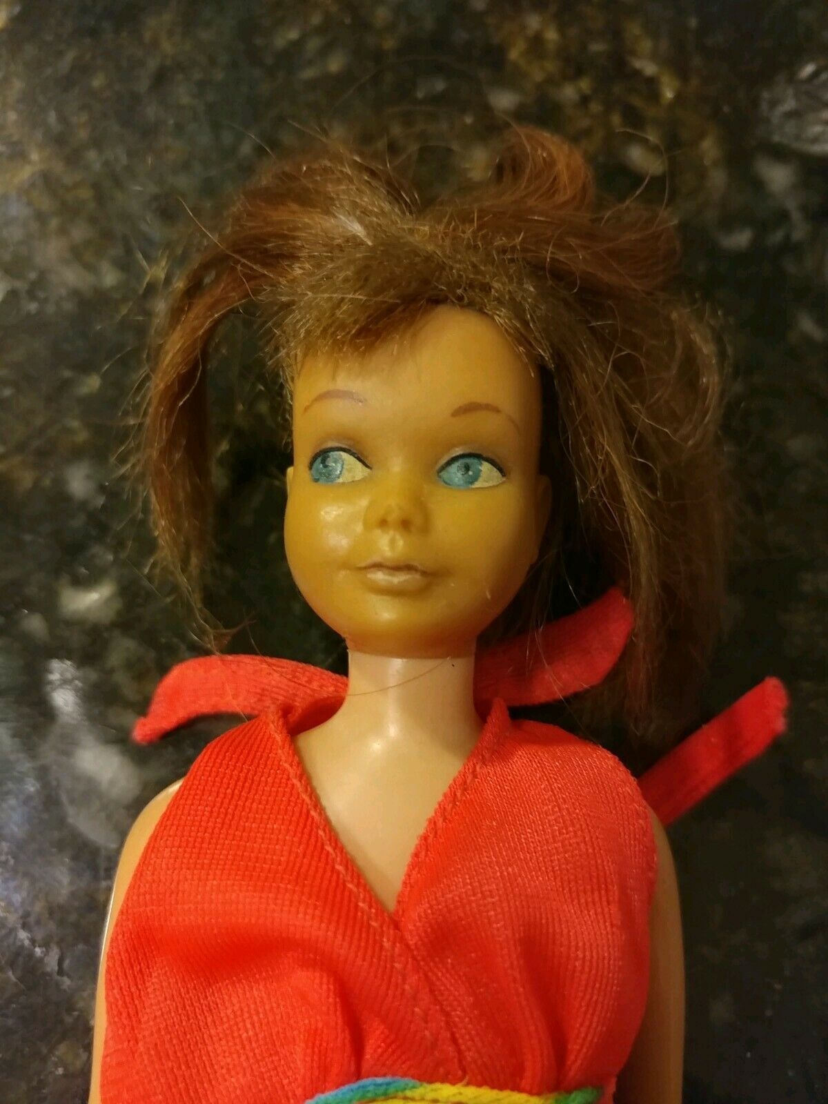 VINTAGE SKIPPER Brunette/Brown Hair Straight Leg 1963 Japan Mattel Inc Doll