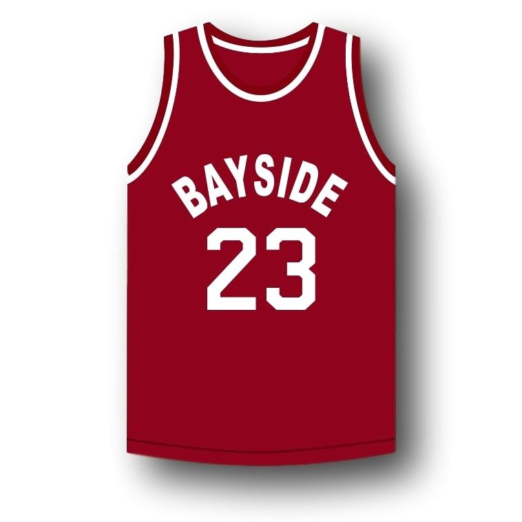 AC Slater 23 Bayside Saved By The Bell Basketball Jersey Maroon Any
