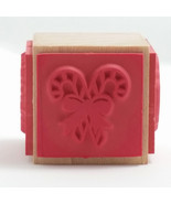 Cube Christmas Rubber Stamp Snowflake Wreath Candy Cane Joy 4 Sided - $9.95