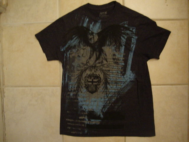 Primary image for Apt. 9 Eagle Crow Bird Crest Artwork Soft Dark Gray T Shirt S