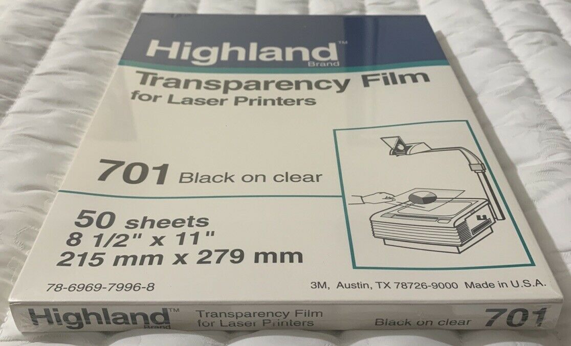 Transparency Film for Ink Jet Printers