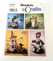 Simplicity 8469 Crafts Fall Snowmen Halloween Centerpieces Pattern Uncut - $13.88