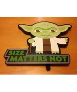 Yoda Sign Size Matters Not Star Wars Hallmark Easel Back Decor Child Man... - $14.85