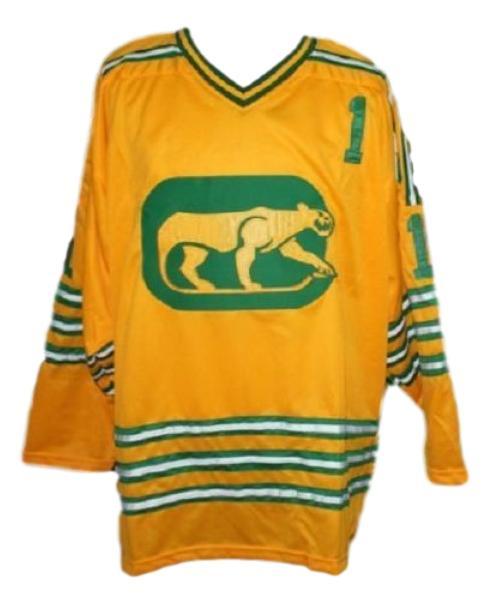 Dave dryden chicago cougars retro hockey jersey yellow   1