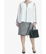 Calvin Klein Women&#39;s Business day night cocktail Blouse White top shirt ... - $59.39