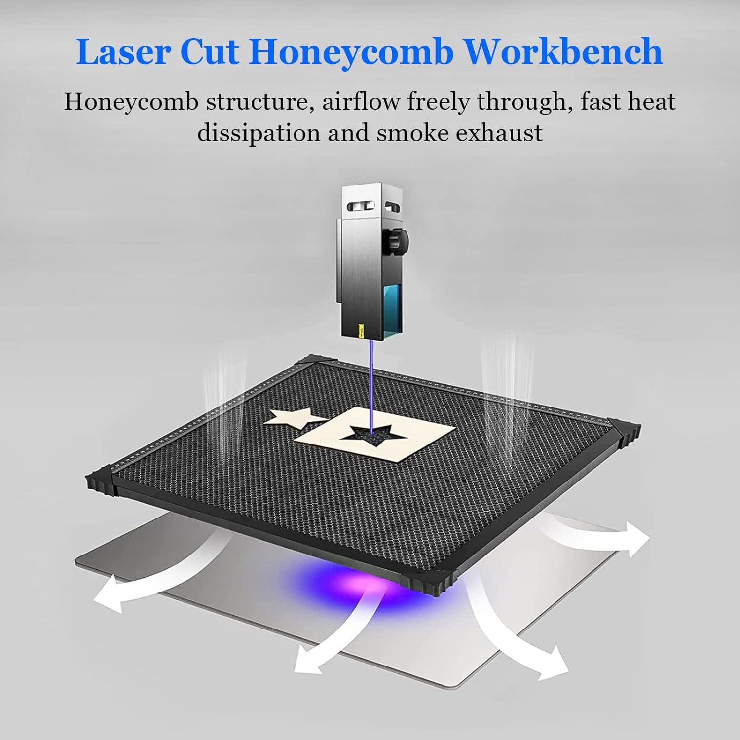 Honeycomb Laser Bed, 19.68x 19.68x 0.87 Honeycomb Working Table for  Laser Engraver Cutting Machine, Honeycomb Working Table for Fast Heat