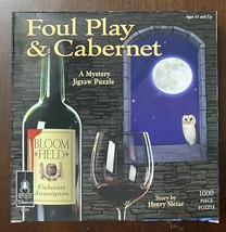 Foul Play and Cabernet Mystery 1000 Pc Puzzle by Bepuzzled Complete w/ B... - $10.78
