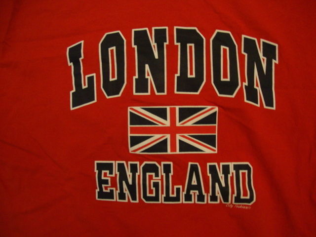 Primary image for London England Great Britain Flag Country Lover Red T Shirt L