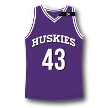 K. Tyler #43 Huskies The 6th Man Basketball Jersey Purple Any Size image 4