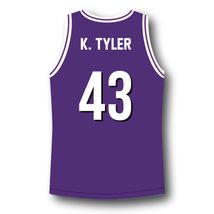 K. Tyler #43 Huskies The 6th Man Basketball Jersey Purple Any Size image 5