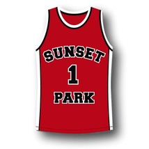 #1 Sunset Park Movie Fredo Starr Shorty Basketball Jersey Red Any Size image 1