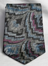 Oleg Cassini Geometric Design 100% Silk Men&#39;s Neck Tie Multi Color - $8.16